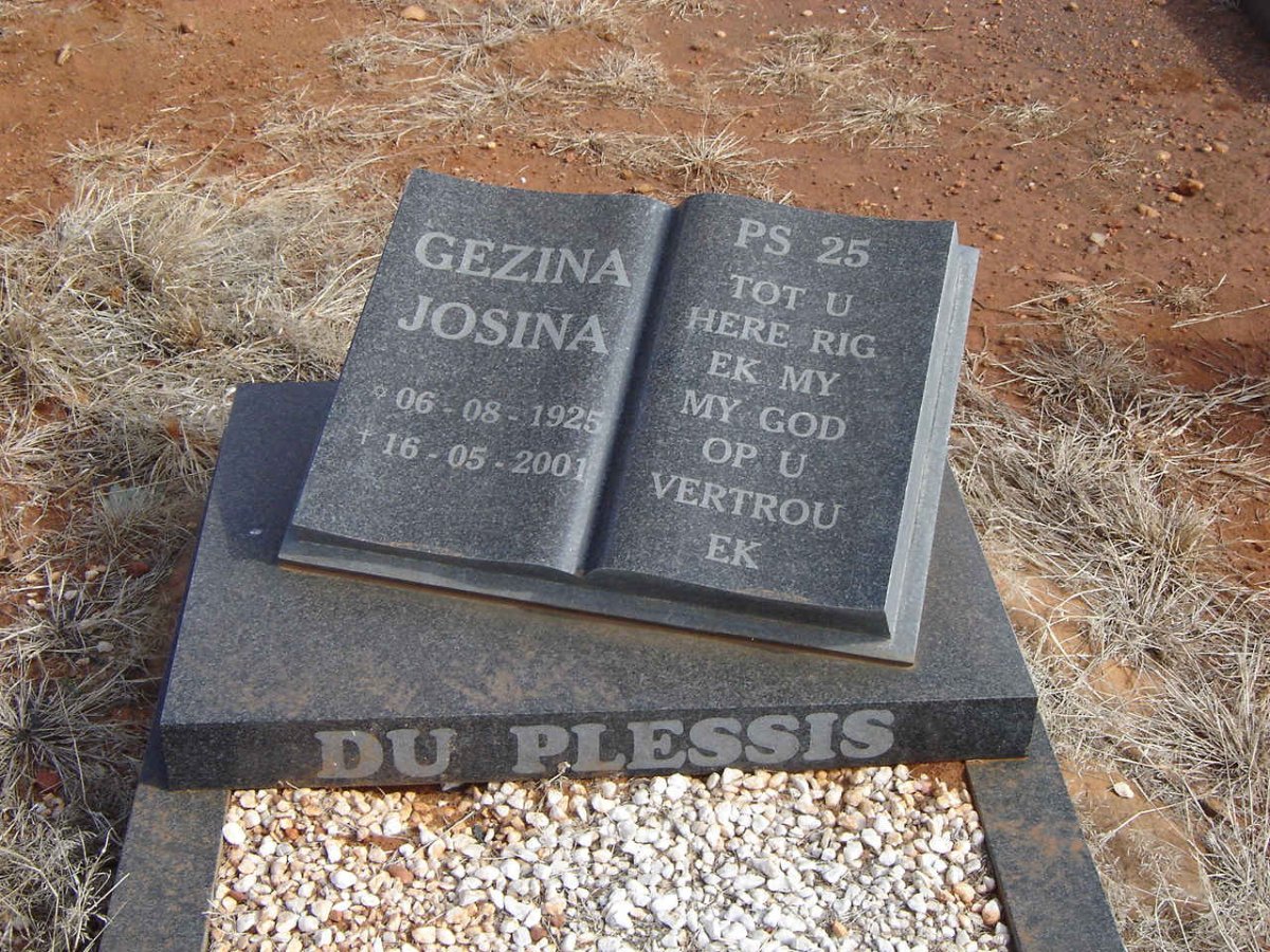 PLESSIS Gezina Josina, du 1925-2001