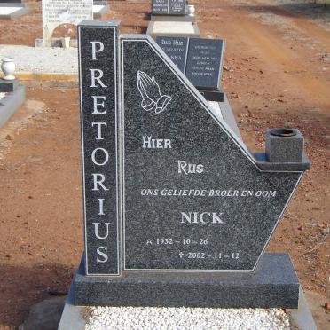 PRETORIUS Nick 1932-2002