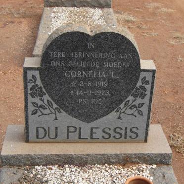 PLESSIS Cornelia L., du 1919-1973