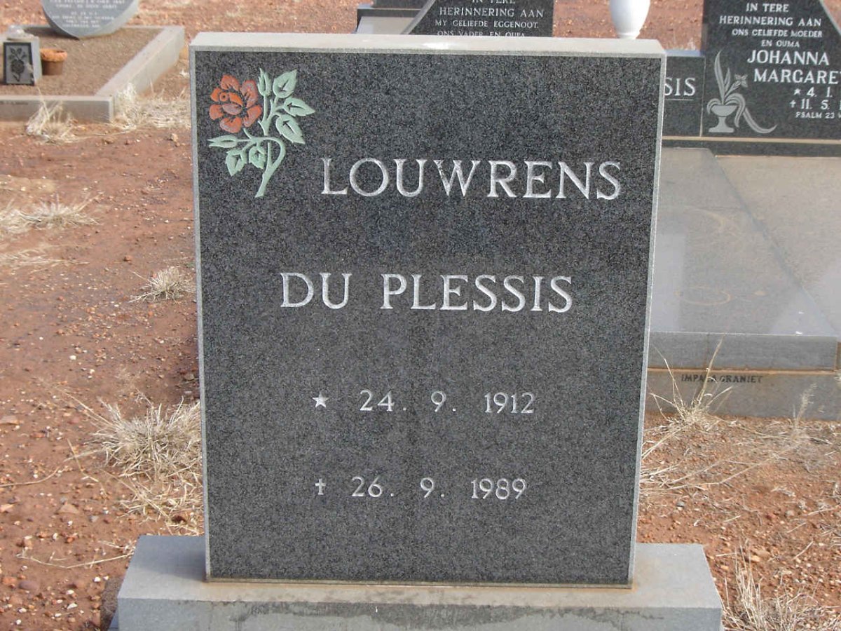 PLESSIS Louwrens, du 1912-1989