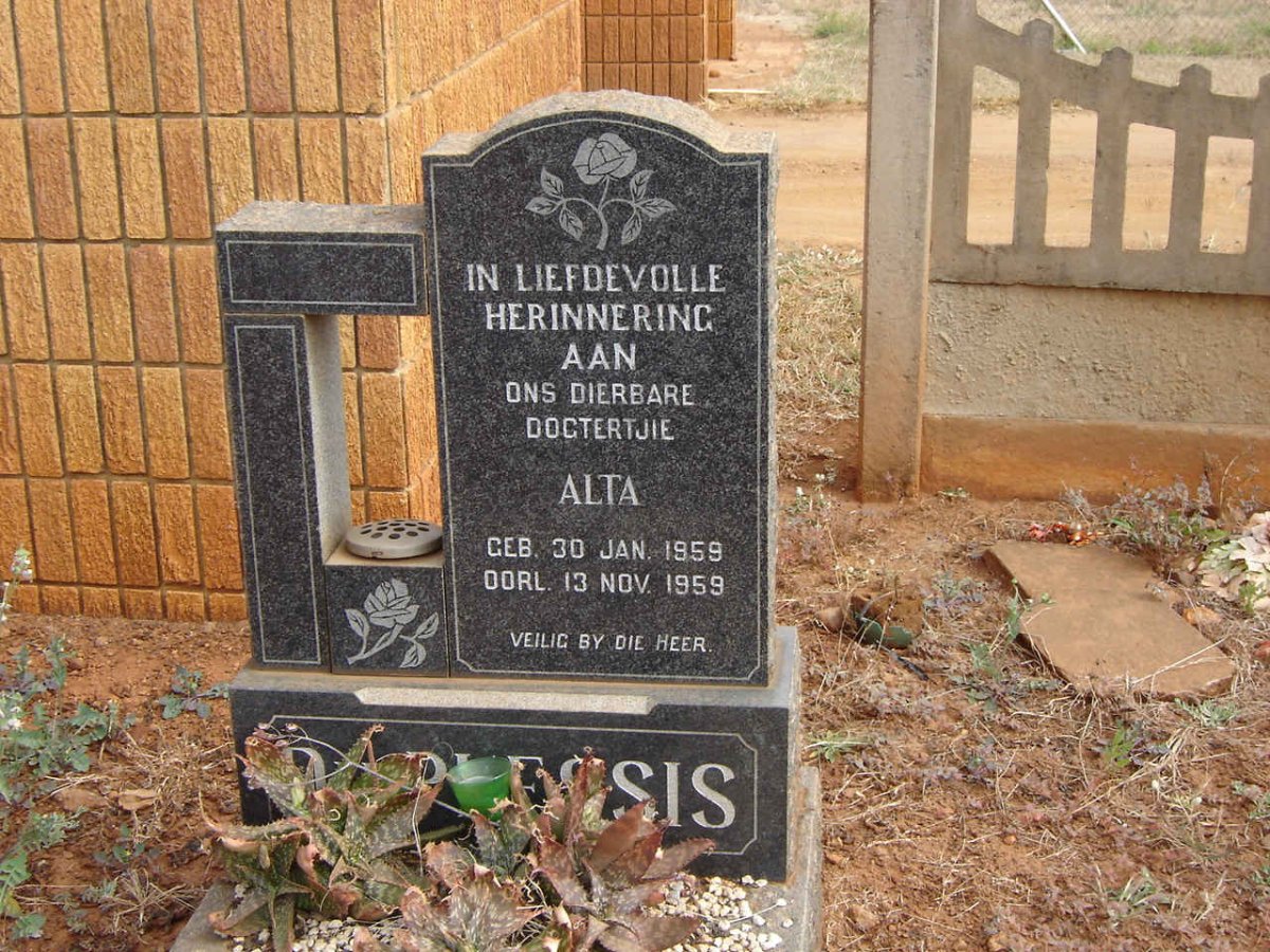 PLESSIS Alta, du 1959-1959