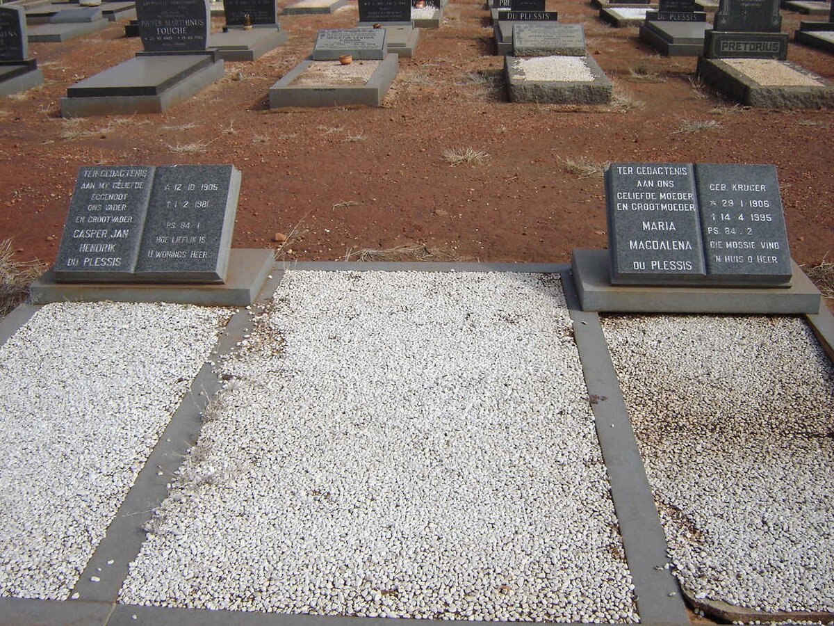 PLESSIS Casper Jan Hendrik, du 1905-1981 &amp; Maria Magdalena KRUGER 1906-1995