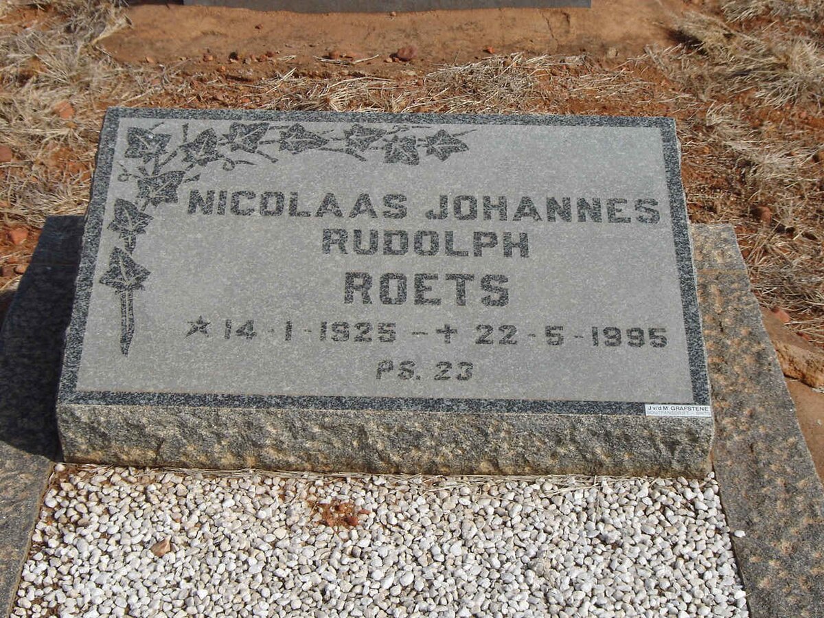 ROETS Nicolaas Johannes Rudolph 1925-1995