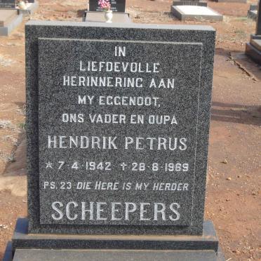 SCHEEPERS Hendrik Petrus, 1942-1989
