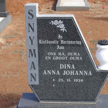 SNYMAN Dina Anna Johanna 1936-