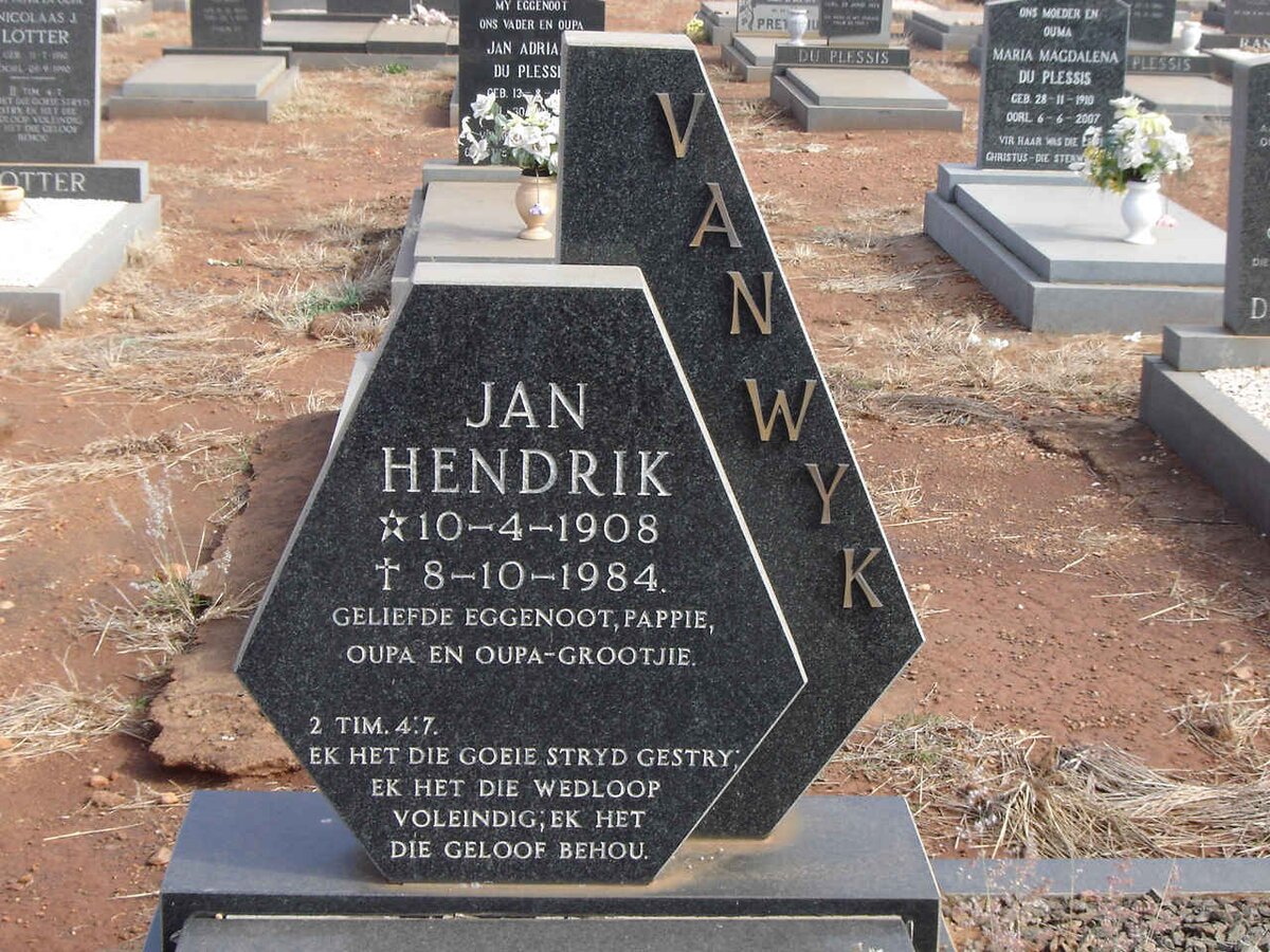 WYK Jan Hendrik, van 1908-1984