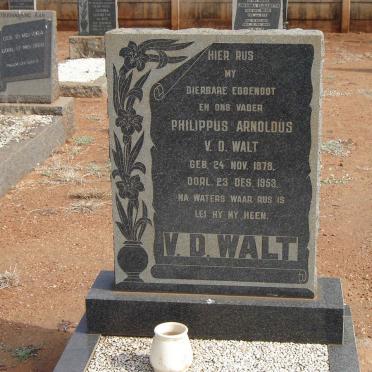 WALT Philippus Arnoldus, v.d. 1878-1953