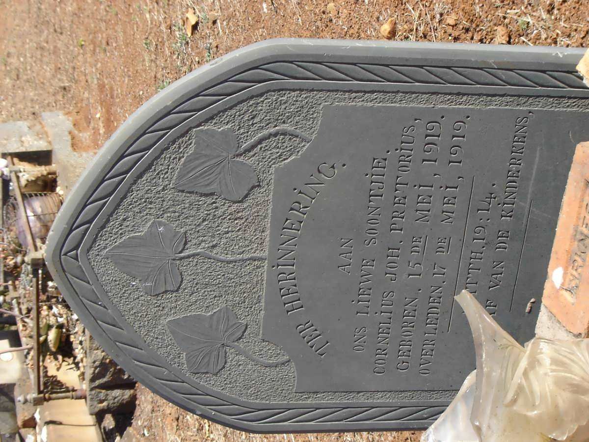 PRETORIUS Cornelius J. 1919-1919