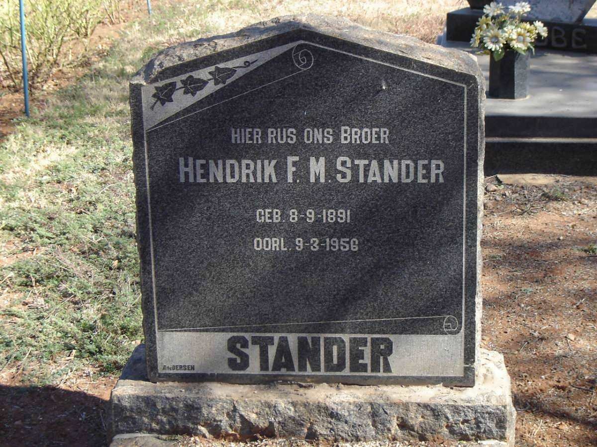 STANDER Hendrik F.M. 1891-1956