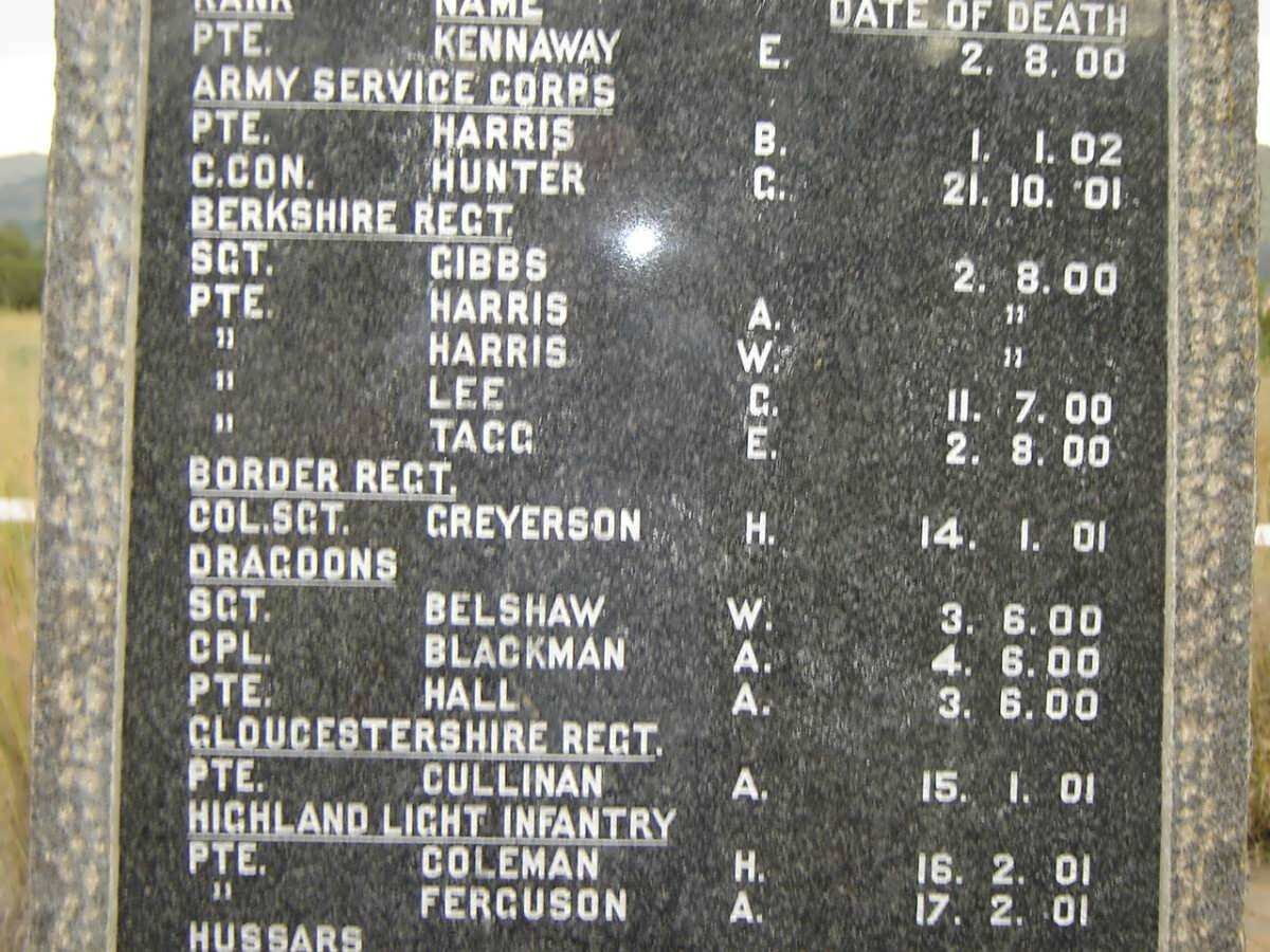 MEMORIAL IN REMEMBRANCE OF FALLEN SOLDIERS 1899-1902 #1