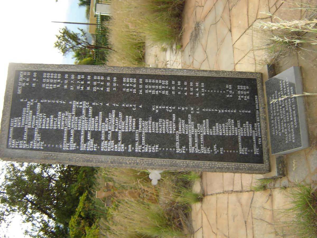 MEMORIAL IN REMEMBRANCE OF FALLEN SOLDIERS 1899-1902  #2