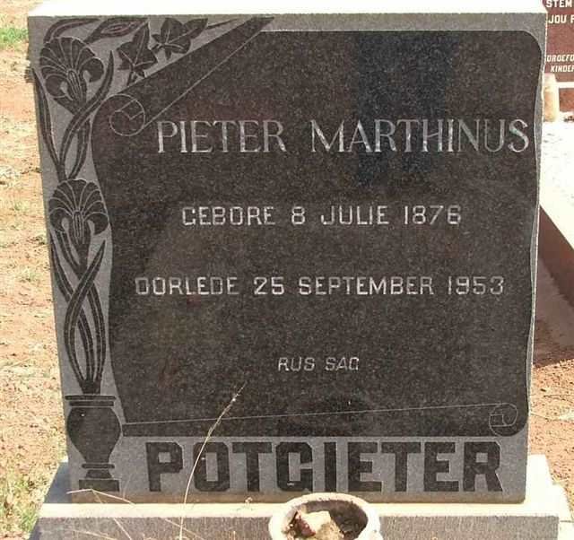 POTGIETER Pieter Marthinus 1876-1953