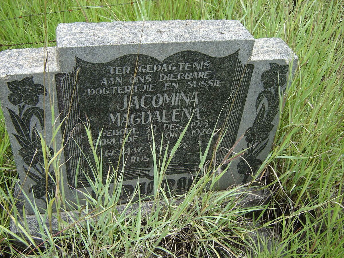 FOURIE Jacomina Magdalena 1913-1926