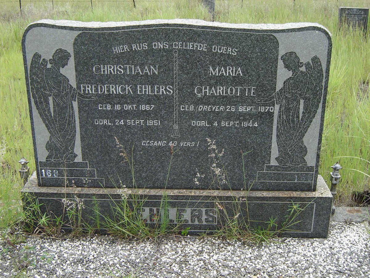 EHLERS Christiaan Frederick 1867-1951 &amp; Maria Charlotte DREYER 1870-1944