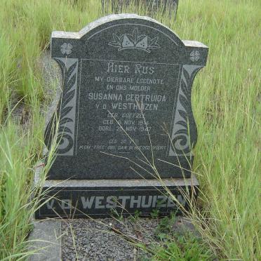 WESTHUIZEN Susanna Gertruida, v.d. nee COETZEE 18?4-1947