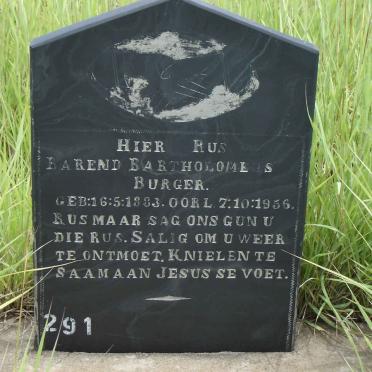 BURGER Barend Bartholomeus 1883-1956