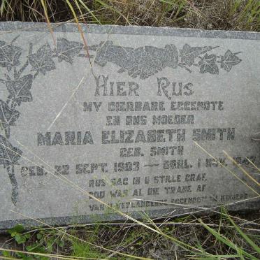SMITH Maria Elizabeth nee SMITH 1903-1947