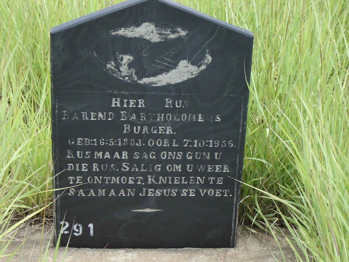BURGER Barend Bartholomeus 1883-1956