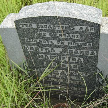 JORDAAN Martha Johanna Magrietha nee van ASWEGEN 1908-1947