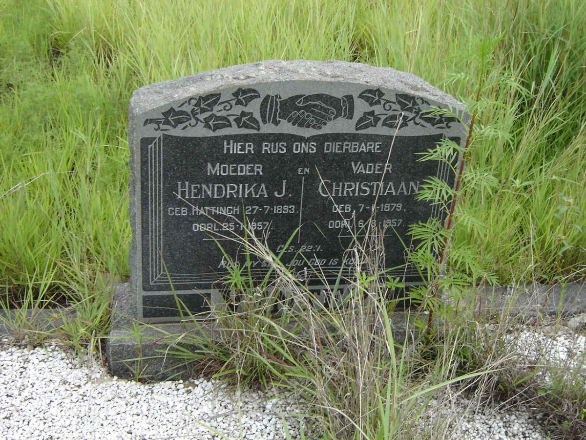 VENTER Christiaan 1879-1957 &amp; Hendrika J. HATTINGH 1893-1957