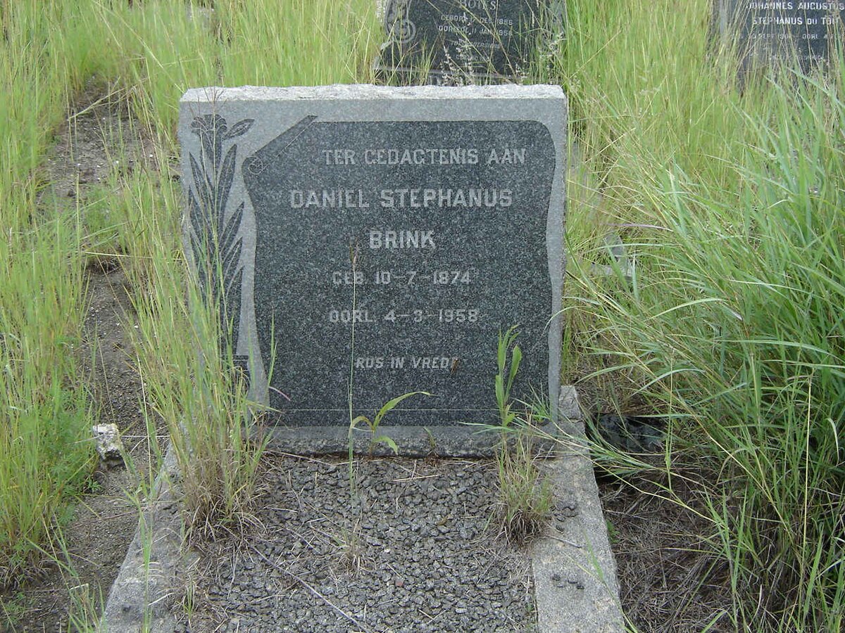 BRINK Daniel Stephanus 1874-1958