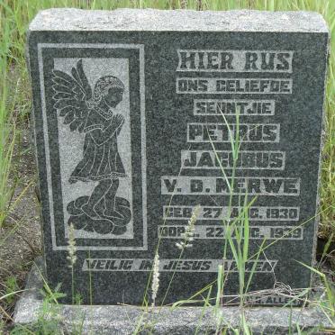MERWE Petrus Jacobus, v.d. 1930-1939