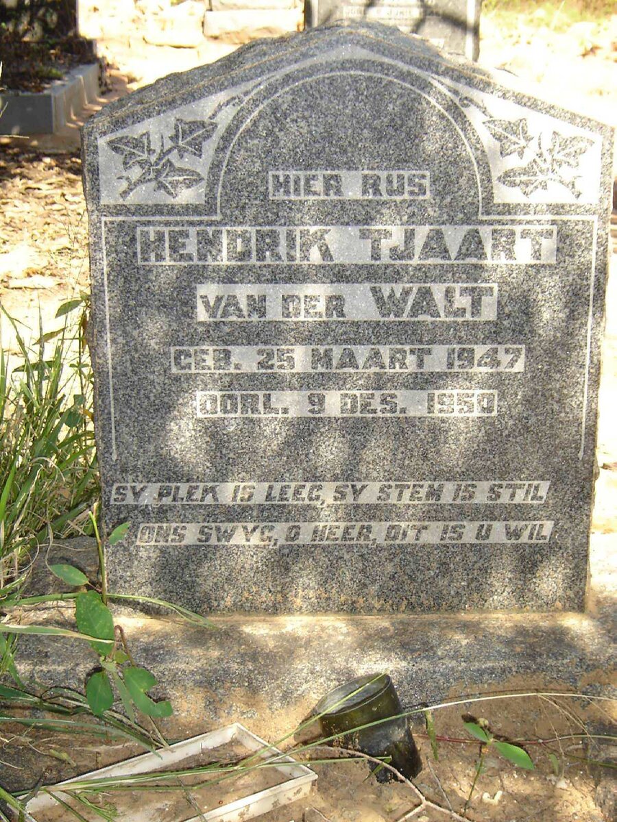 WALT Hendrik Tjaart, van der 1947-1959