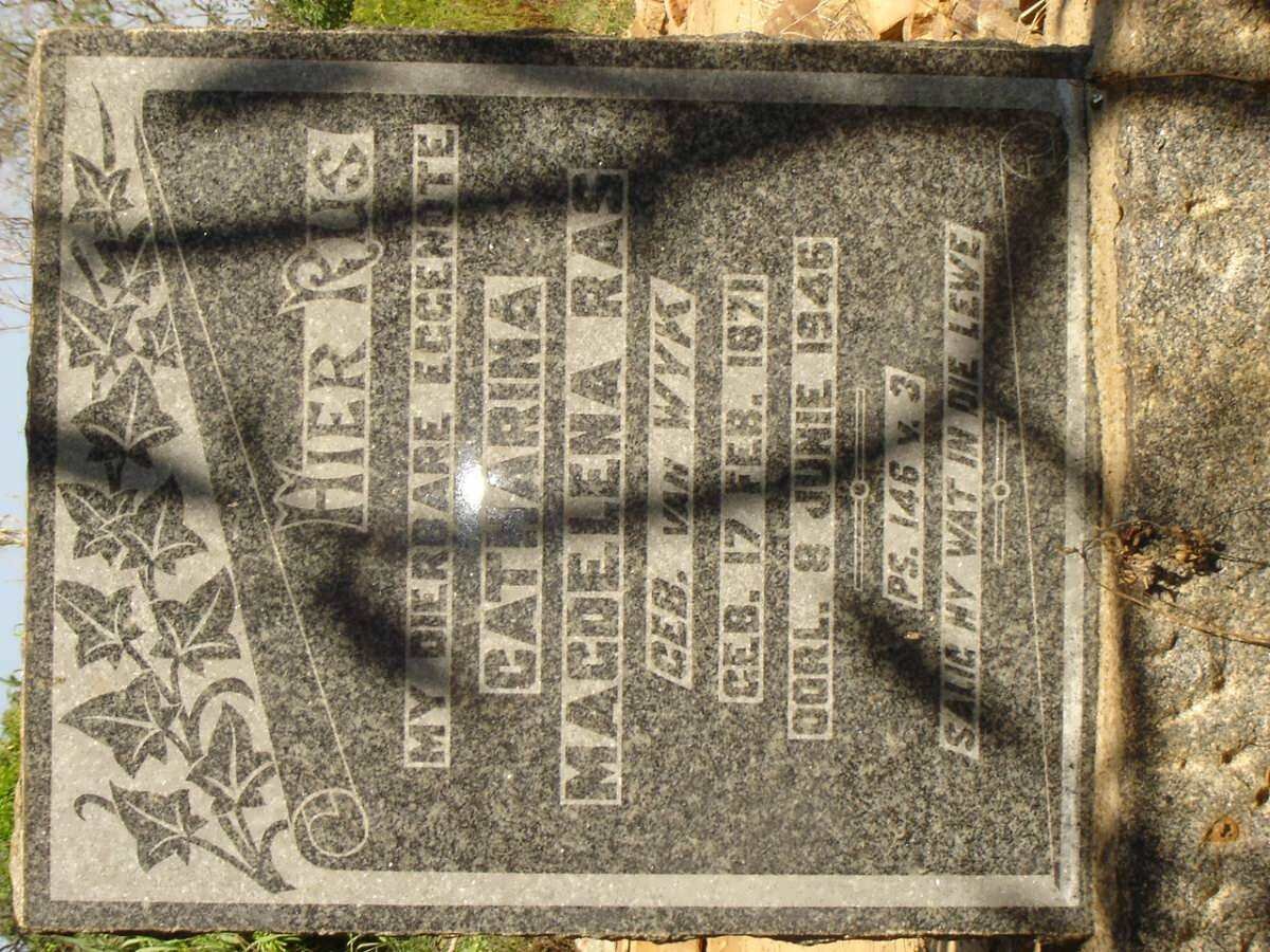 RAS Catharina Magdalena nee VAN WYK 1871-1946