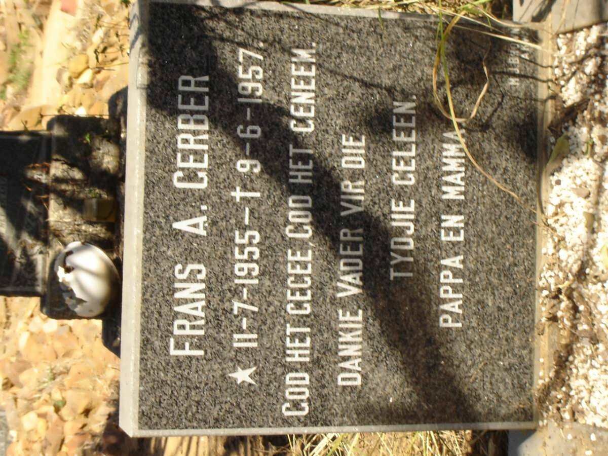 GERBER Frans A. 1955-1957