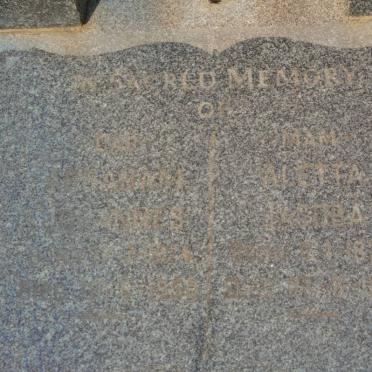 ACKERMAN Abraham Johannes ?-1950 &amp; Aletta Jacoba van WYK ?-1951