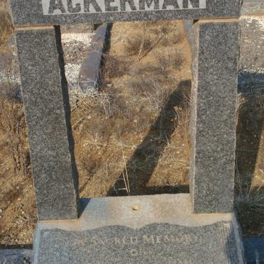 ACKERMAN Abraham Johannes ?-1950 &amp; Aletta Jacoba van WYK ?-1951