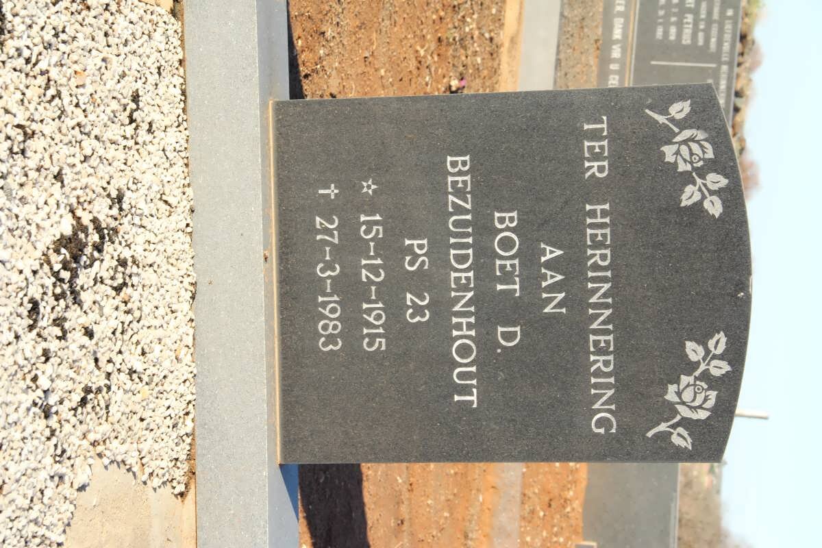 BEZUIDENHOUT Boet D. 1915-1983