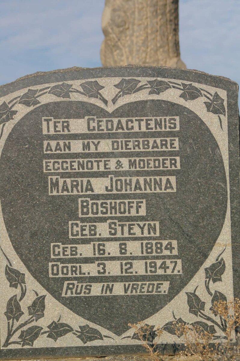 BOSHOFF Maria Johanna nee STEYN 1884-1947