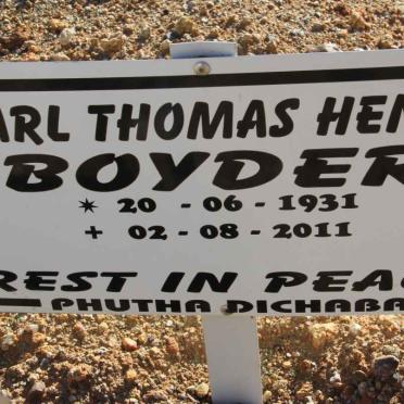 BOYDER Carl Thomas Henry 1931-2011