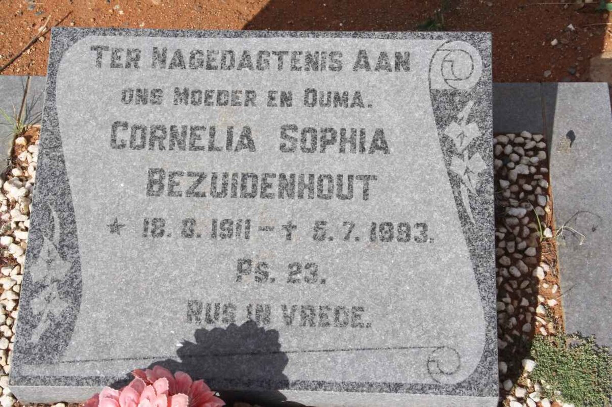 BEZUIDENHOUT Cornelia Sophia 1911-1993