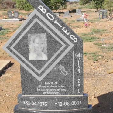BOTES Hester Petronella Maria nee van ZYL 1975-2007