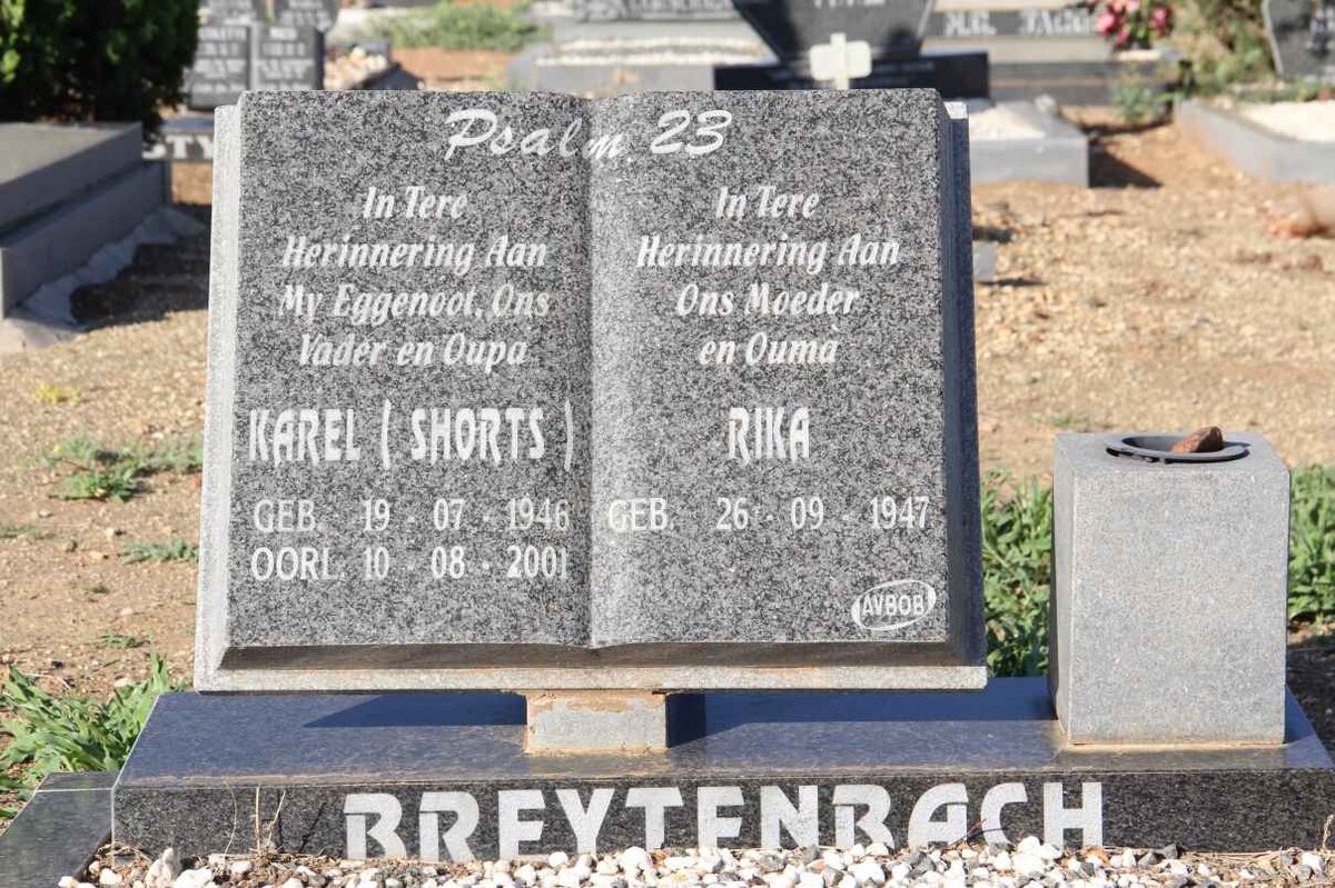 BREYTENBACH Karel 1946-2001 &amp; Rika 1947-