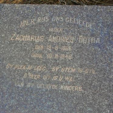 BOTHA Zacharias Andries 1866-1948