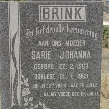 BRINK Sarie Johanna 1903-1969