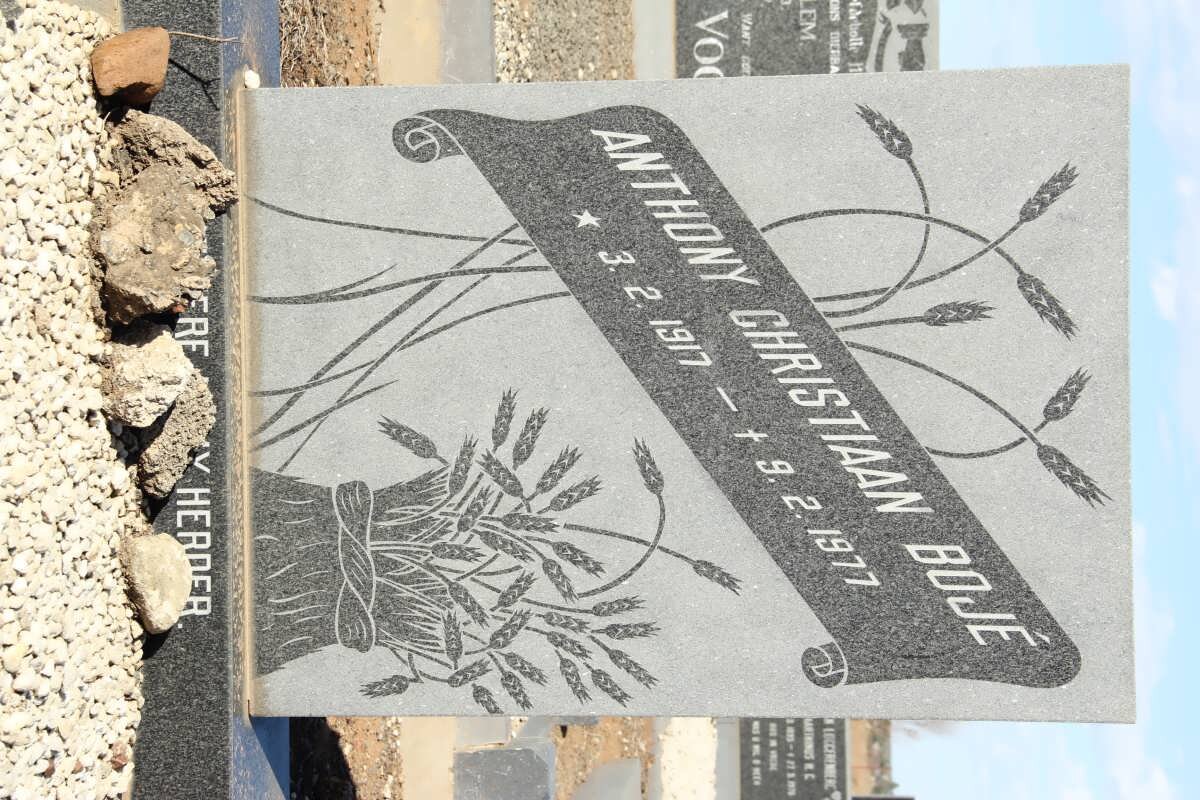 BOJÉ Anthony Christiaan 1917-1977