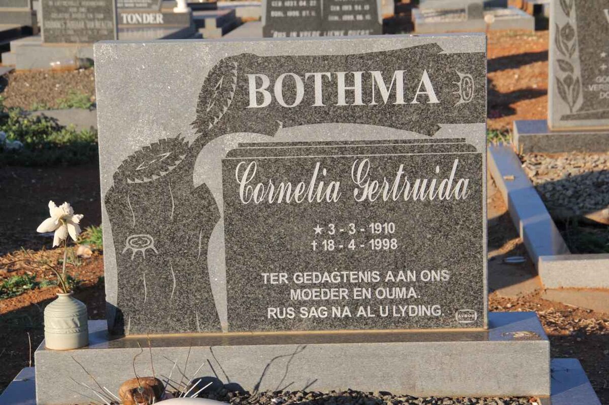 BOTHMA Cornelia Gertruida 1910-1998