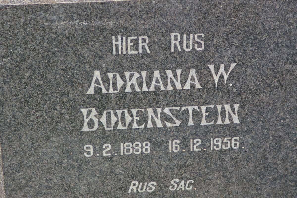 BODENSTEIN Adriana W. 1888-1956