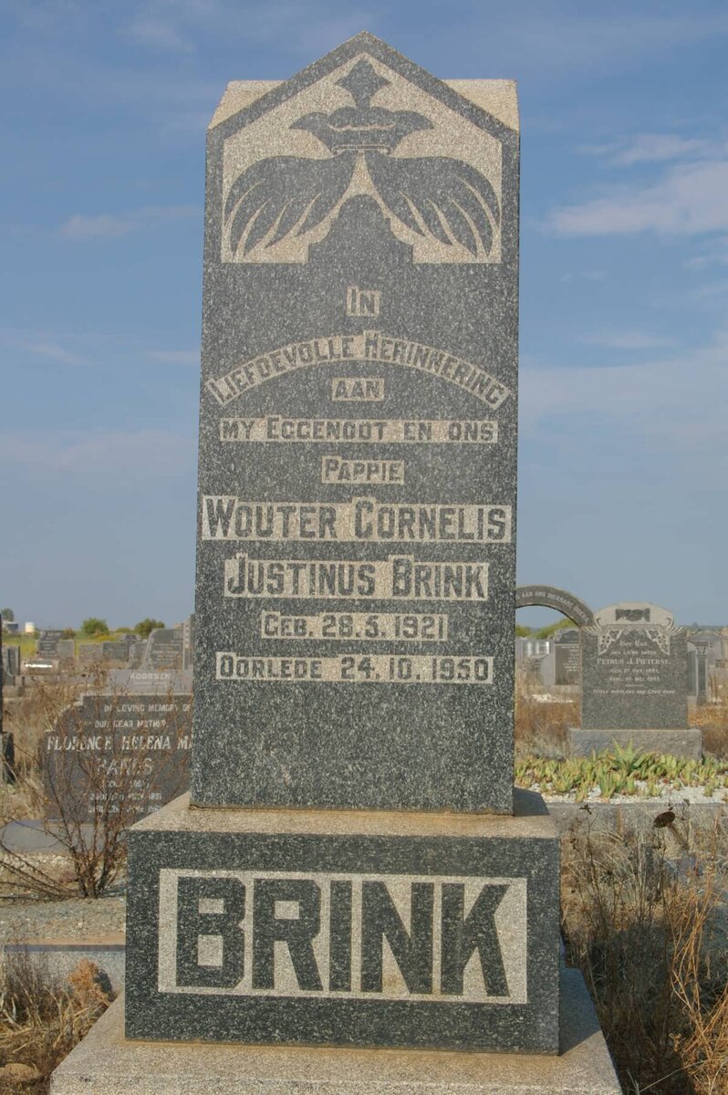 BRINK Wouter Cornelis Justinus 1921-1950