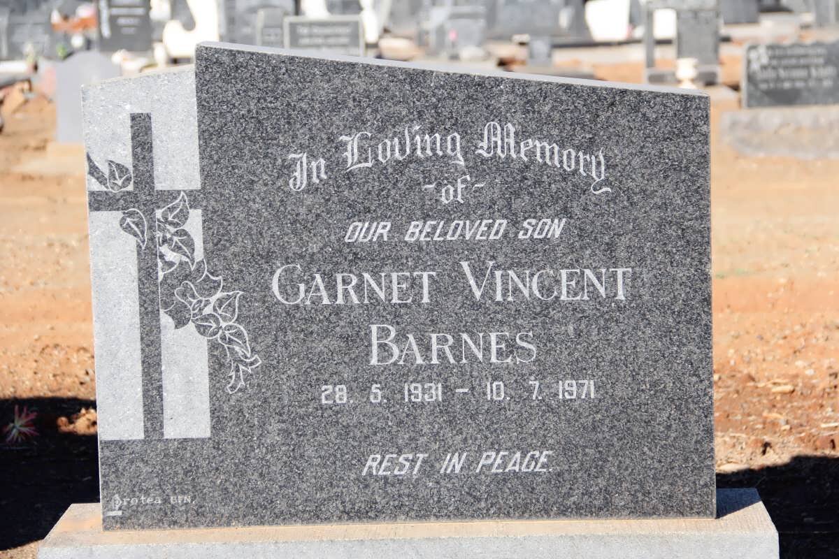 BARNES Garnet Vincent 1931-1971