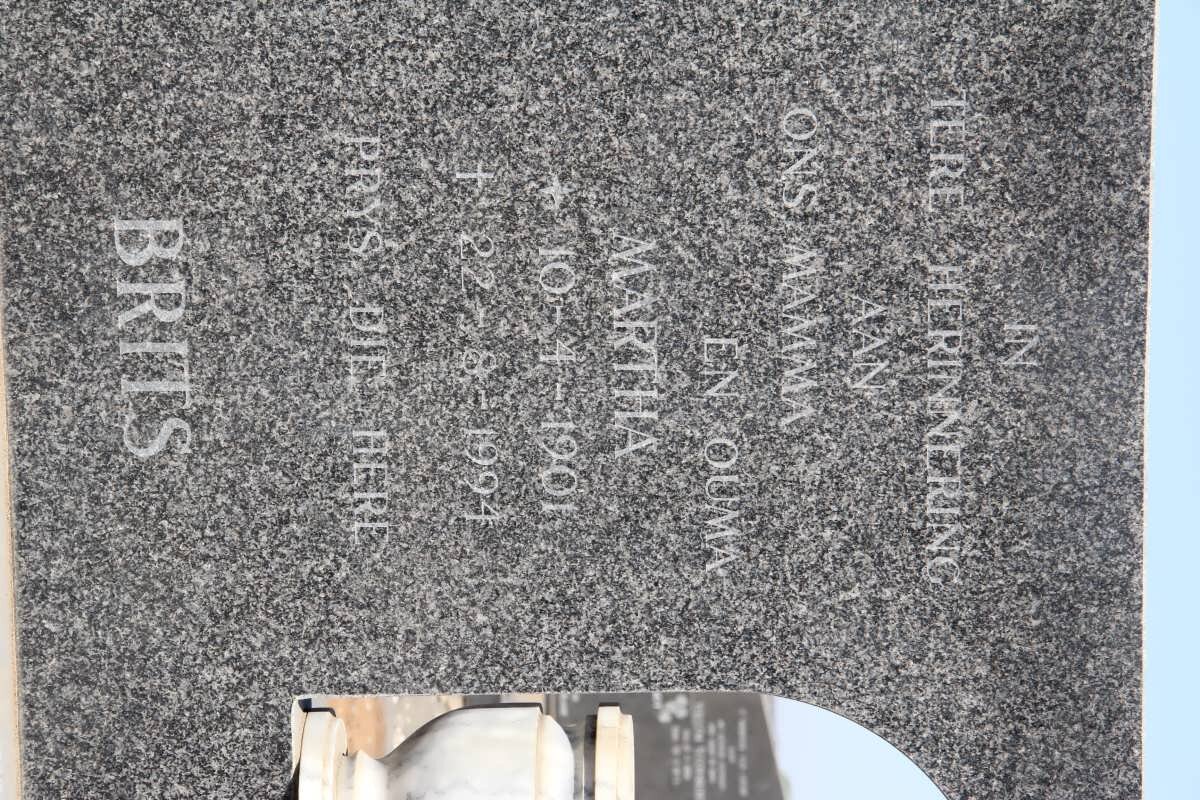 BRITS Martha 1901-1994