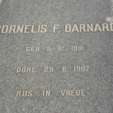BARNARD Cornelis F. 1901-1987 &amp; Marie C. STEENKAMP 1902-1978