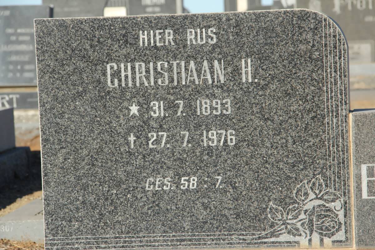 BOSHOFF Christiaan H. 1893-1976