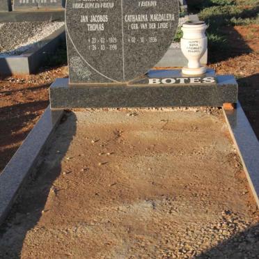 BOTES Jan Jacobus Thomas 1929-1998 &amp; Catharina Magdalena van der LINDE 1936-