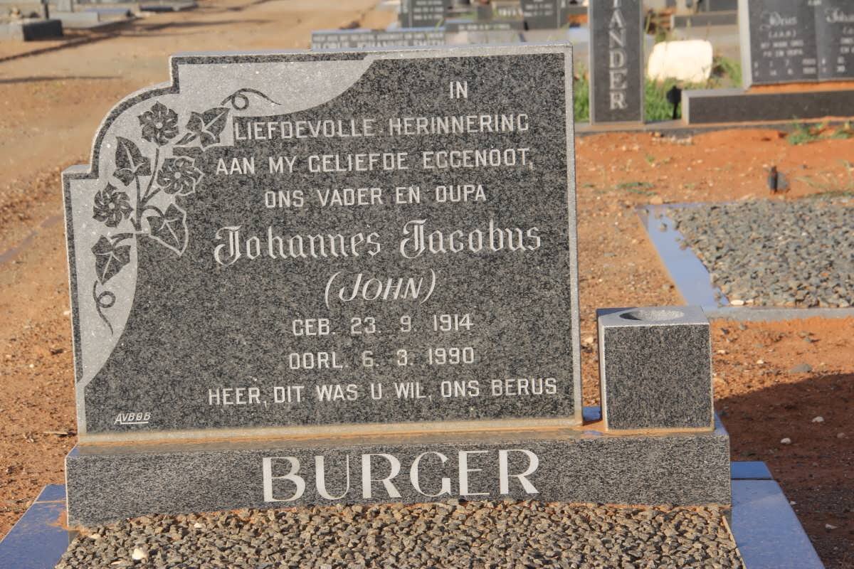 BURGER Johannes Jacobus 1914-1990