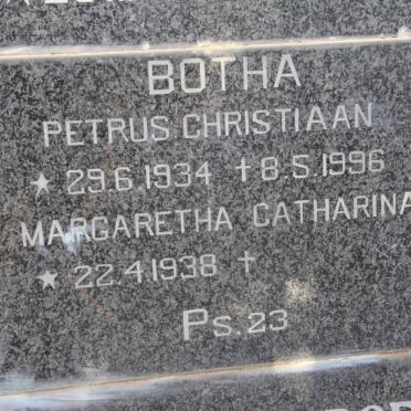 BOTHA Petrus Christiaan 1934-1996 &amp; Margaretha Catharina 1938-